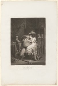 Prins Hal och Poins överraskar Falstaff med Doll Tearsheet av William Satchwell Leney