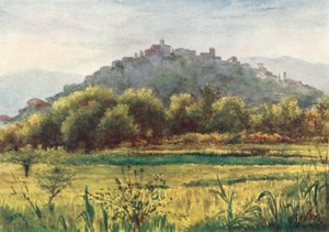 Cagnes, kväll (färglitografi)
