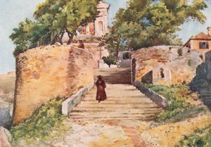 Oregina-kyrkan, Genua (färglitografi) av William Scott