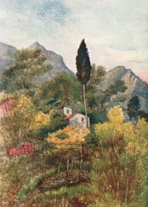 I Borrigodalen, Mentone (färglitografi) av William Scott