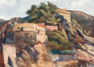 Det gamla slottet, Levanto (färglitografi) av William Scott