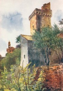 Tornet vid Bergeggi (färglitografi) av William Scott