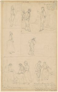 Studier av figurgrupper av William Sidney Mount