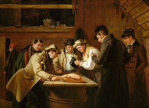Lottningen utlottning för gåsen, 1837.