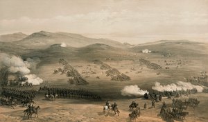 Den lätta brigadens anfall vid slaget vid Balaclava, 25 oktober 1854, 1800-talet av William Crimea Simpson