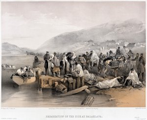 De sjukas ombordstigning i Balaklava, 1855 av William Crimea Simpson