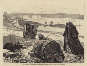 Det västra höglandet, Connemara, pilgrimer till den heliga brunnen, Galway