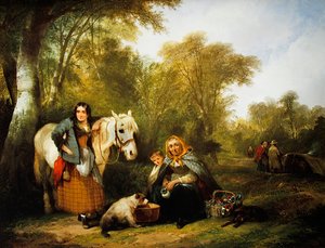 Gypsy Encampment (olja på duk)