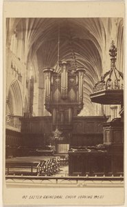 Exeter Cathedral, kören Looking West. av William Spreat