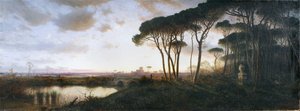 Slottet i Ostia sett från tallskogen i Castel Fusano, 1881