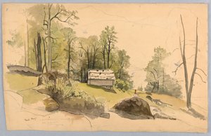Studie för landskap, Hasliberg, Schweiz av William Stanley Haseltine