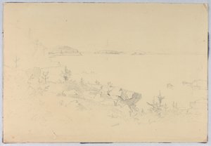 Studie av havsbilden. Porcupine Islands, Bar Harbor, ME
