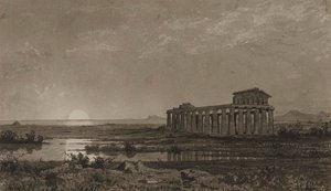 Ceres tempel i Paestum (Athenas tempel) av William Stanley Haseltine