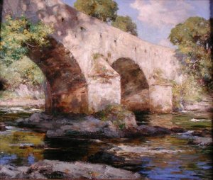Bridge of Dee, Galloway, Summer (olja på duk)