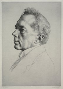 Campbell Dodgson, Profil till vänster, 1919.