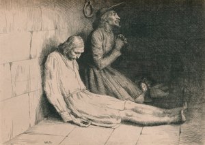 Christian and Hopeful in the Dungeon, c1916 av William Strang
