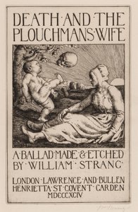 Death and the Ploughmans Wife, 1892 av William Strang