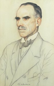 Porträtt av William de Havilland, 1920 (penna och krita på papper)