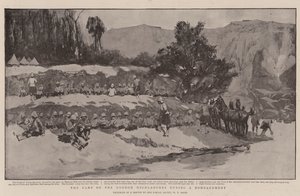 Gordon Highlanders läger under ett bombardement av William T. Maud