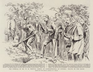 Begravningen av Mr W H Wrench, konsul i Konstantinopel, i Scutari, fyller i graven av William T. Maud