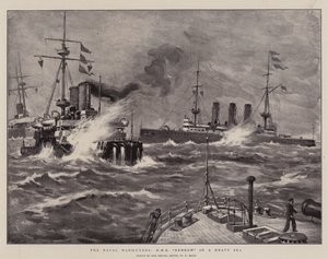 Flottans manövrer, H M S Benbow i ett tungt hav