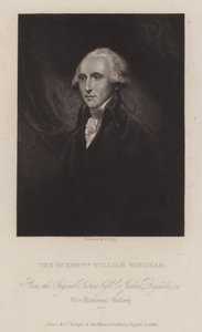 William Windham, engelsk whig-politiker (gravyr) av William Thomas Fry