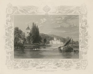 Utsikt över Themsen nära Bisham Abbey av William Tombleson