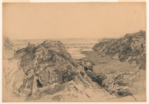 Teckning, Paradiset och skärselden, Middletown, Rhode Island, ca 1875-80 av William Trost Richards