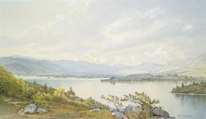 Squam Lake och Sandwich Mountains av William Trost Richards