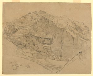 Landskap, Jungfrau, Schweiz av William Trost Richards