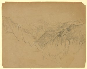 Studie av landskap, Lauterbrunnen, Schweiz av William Trost Richards
