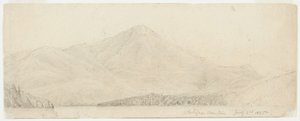 Whiteface Mountain, 1855 (grafit på buffvävt papper) av William Trost Richards