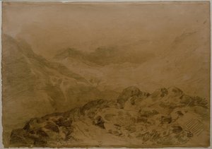 A Rocky Pass between Mountains (Glen Croe, with Slopes of Ben Arthur: Ben an Lochain) av Joseph Mallord William Turner