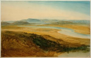 Romersk landsbygd: Tibern från Castel Giubelio av Joseph Mallord William Turner