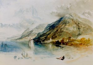 Slottet Chillon vid Genèvesjön, ge av Joseph Mallord William Turner