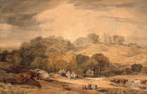 Donnington Castle, Newbury, Berkshire av Joseph Mallord William Turner