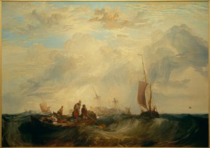 Ingången till Maas: Orange-Merchant on the Bar, Going to Pieces av Joseph Mallord William Turner