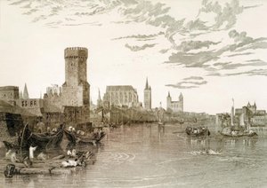 Köln sett från floden av Joseph Mallord William Turner