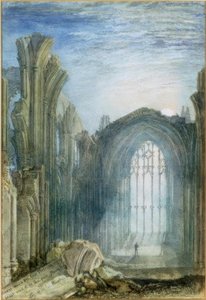 Melrose Abbey: En illustration till Sir Walter Scotts The La av Joseph Mallord William Turner