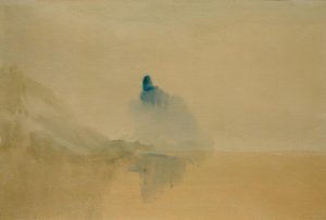 Slott på stranden av en sjö av Joseph Mallord William Turner
