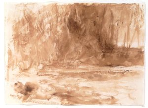 Studie på floden Washburn, Yorkshire av Joseph Mallord William Turner