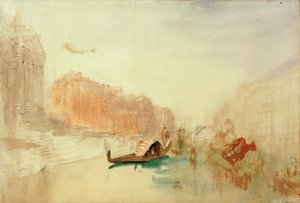 Trapporna i Santa Maria della Salute, tittar upp på Canal Grande av Joseph Mallord William Turner