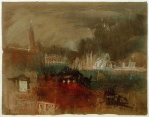 Venedig: Fyrverkerier på Molo av Joseph Mallord William Turner