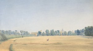 Utsikt över University Park med utsikt mot New College, Oxford, efter 1825. av Joseph Mallord William Turner