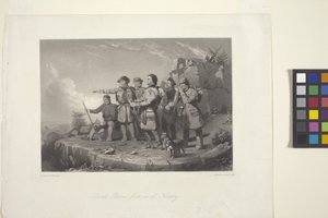 Daniel Boones första syn på Kentucky av William Tylee (after) Ranney