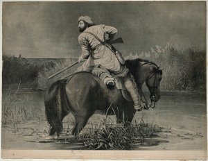 Trappornas sista skott (litografi) av William Tylee Ranney