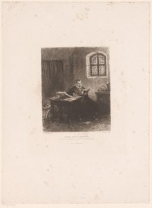 Philip van Marnix van Sint-Aldegonde i fängelse Marnix van St. Aldegonde, översätter psalmerna i fängelset (titel på objekt)