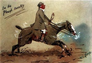I Ploglandet (akvarell på papper) av William Verner Longe