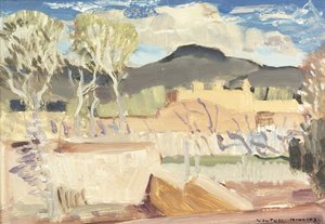 Taos (olja ombord) av William Victor Higgins