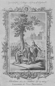 Athelstan räddar sin fars liv genom att ta dansken Leofrid till fånge, 1773. av William Walker